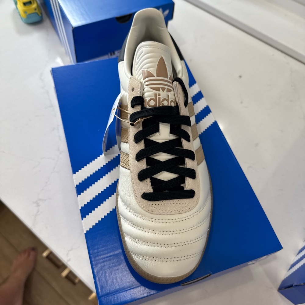 Adidas JP Samba White and Beige Sneakers